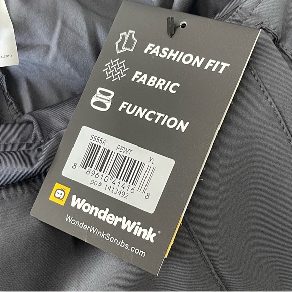 NWT WonderWink W123 Medical Scrubs-Gray-Size Women’s XL in pkg - Picture 10 of 10